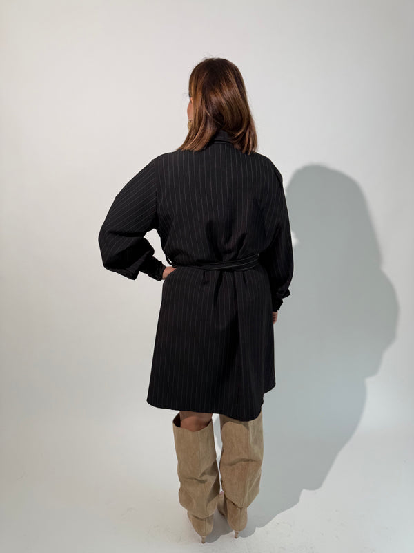 Abitino camicia gessato curvy