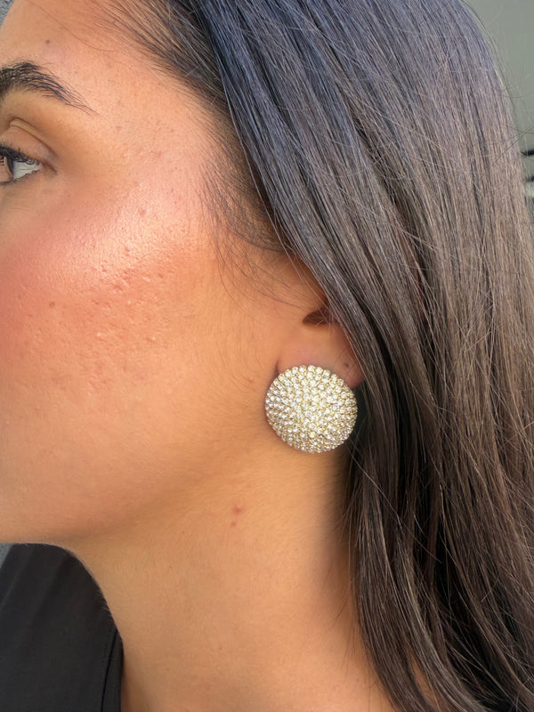 Orecchino sfera strass