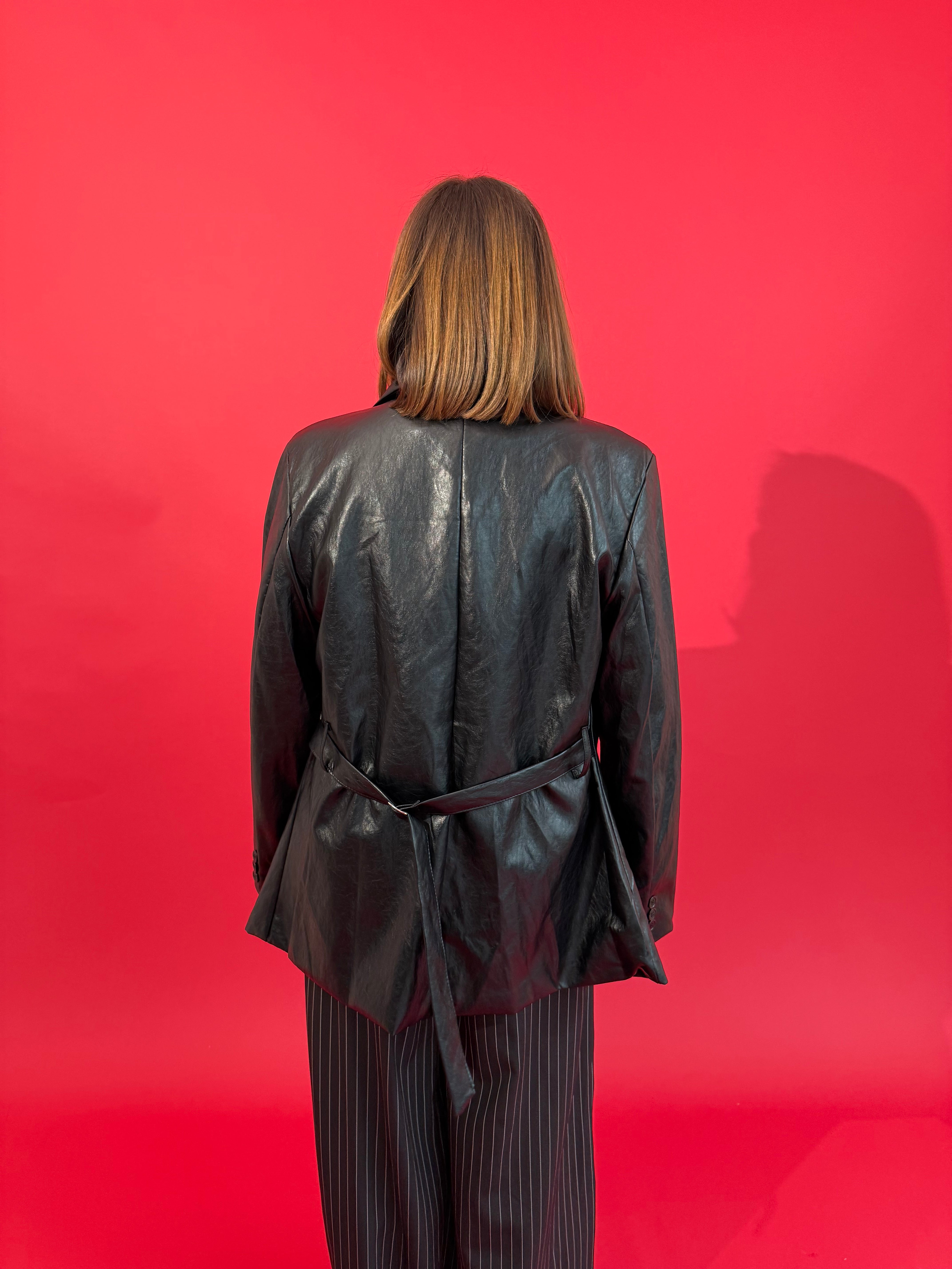 Giacca in vinile curvy