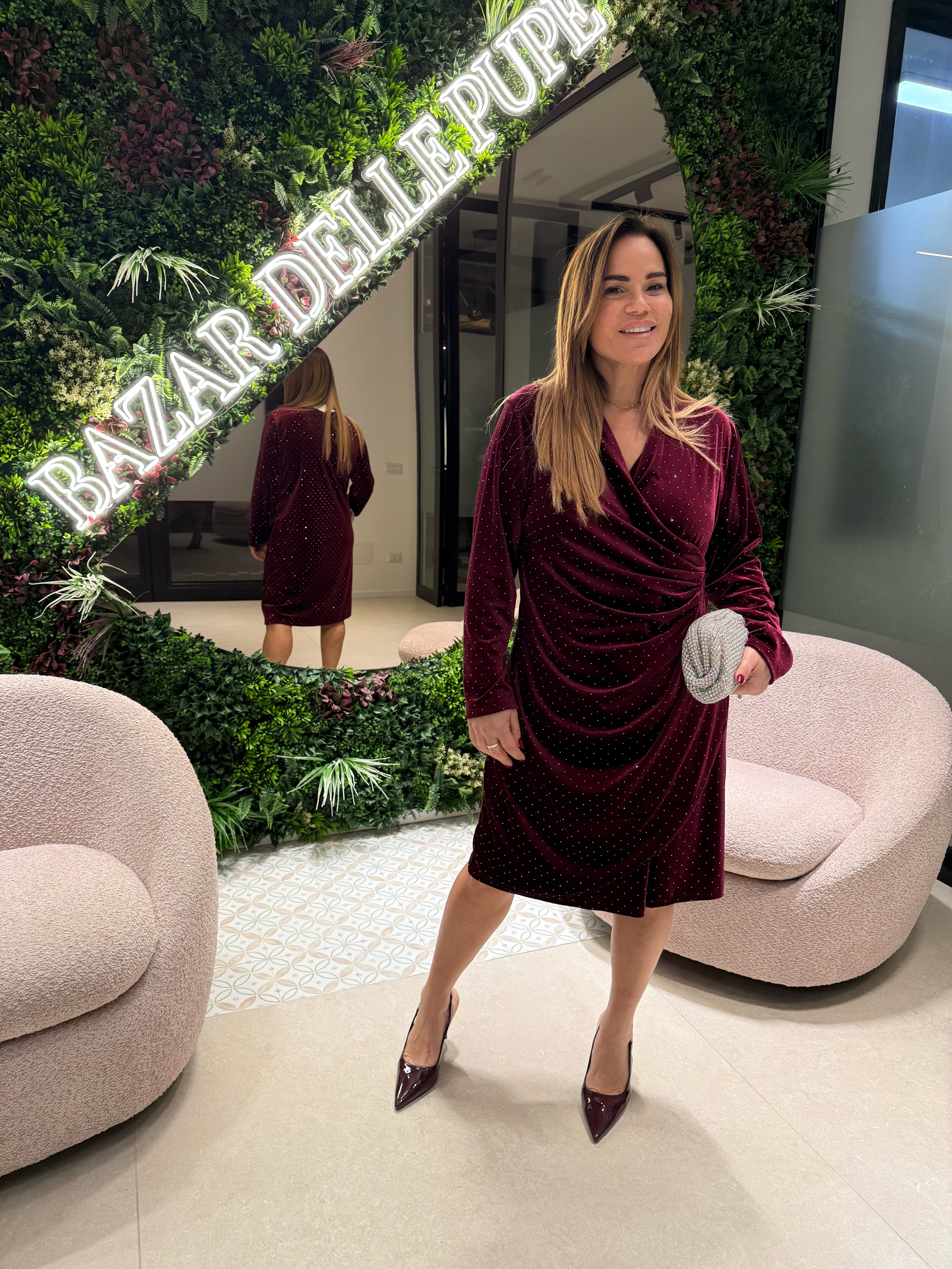 Abitino velluto e strass curvy