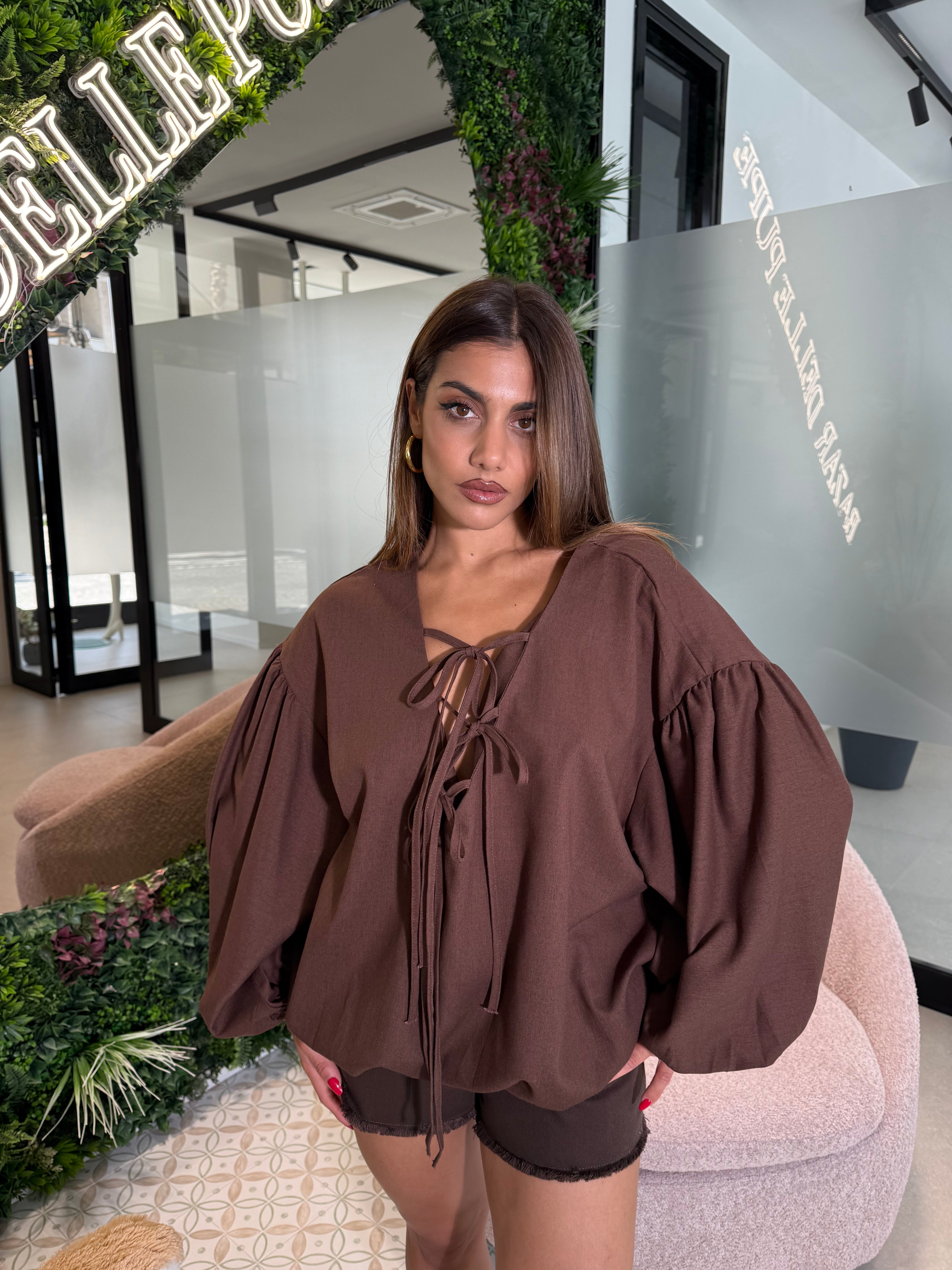 Maxi camicia in lino