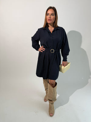 Abitino camicia gessato curvy