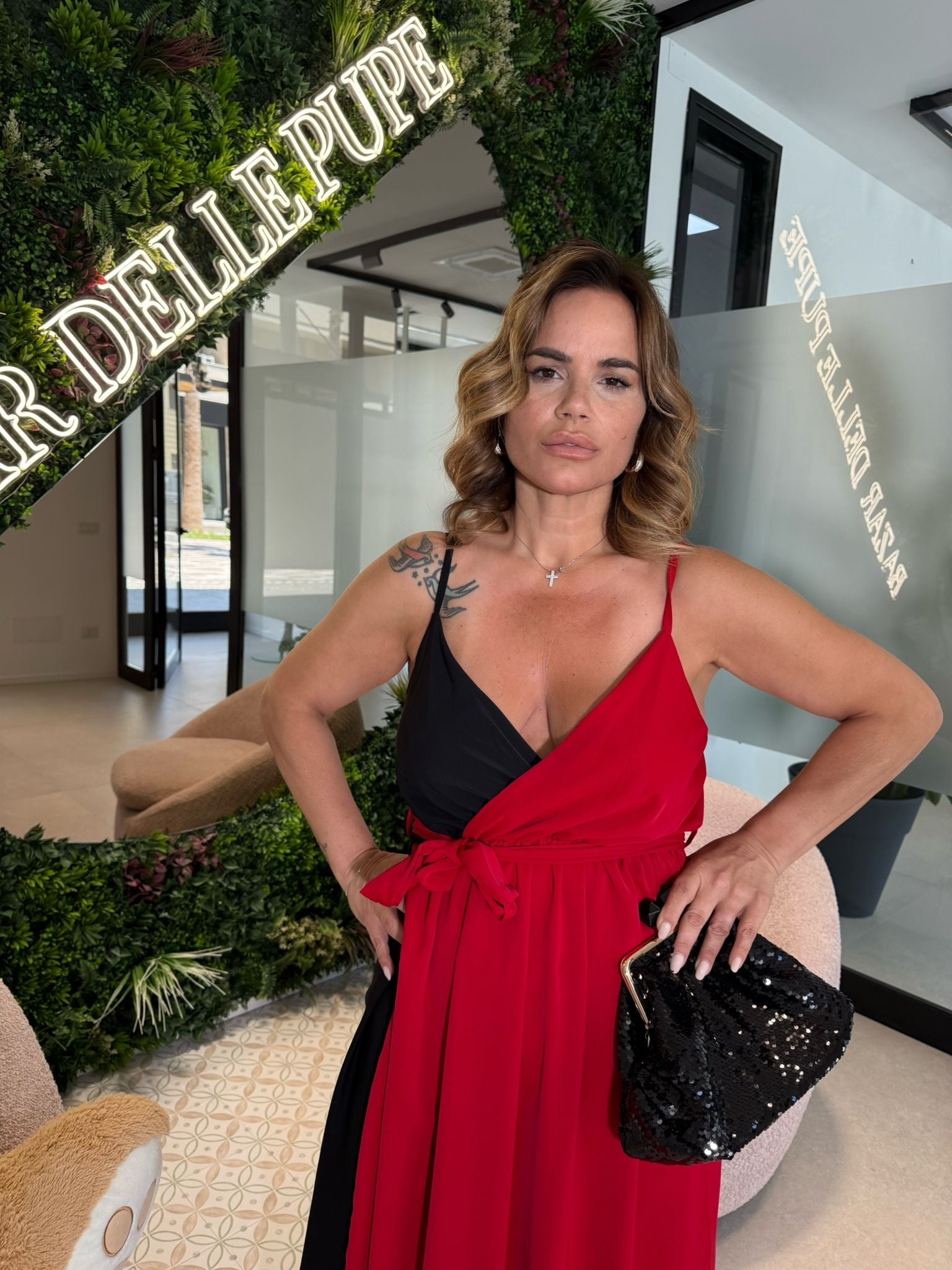 Abito bicolore curvy
