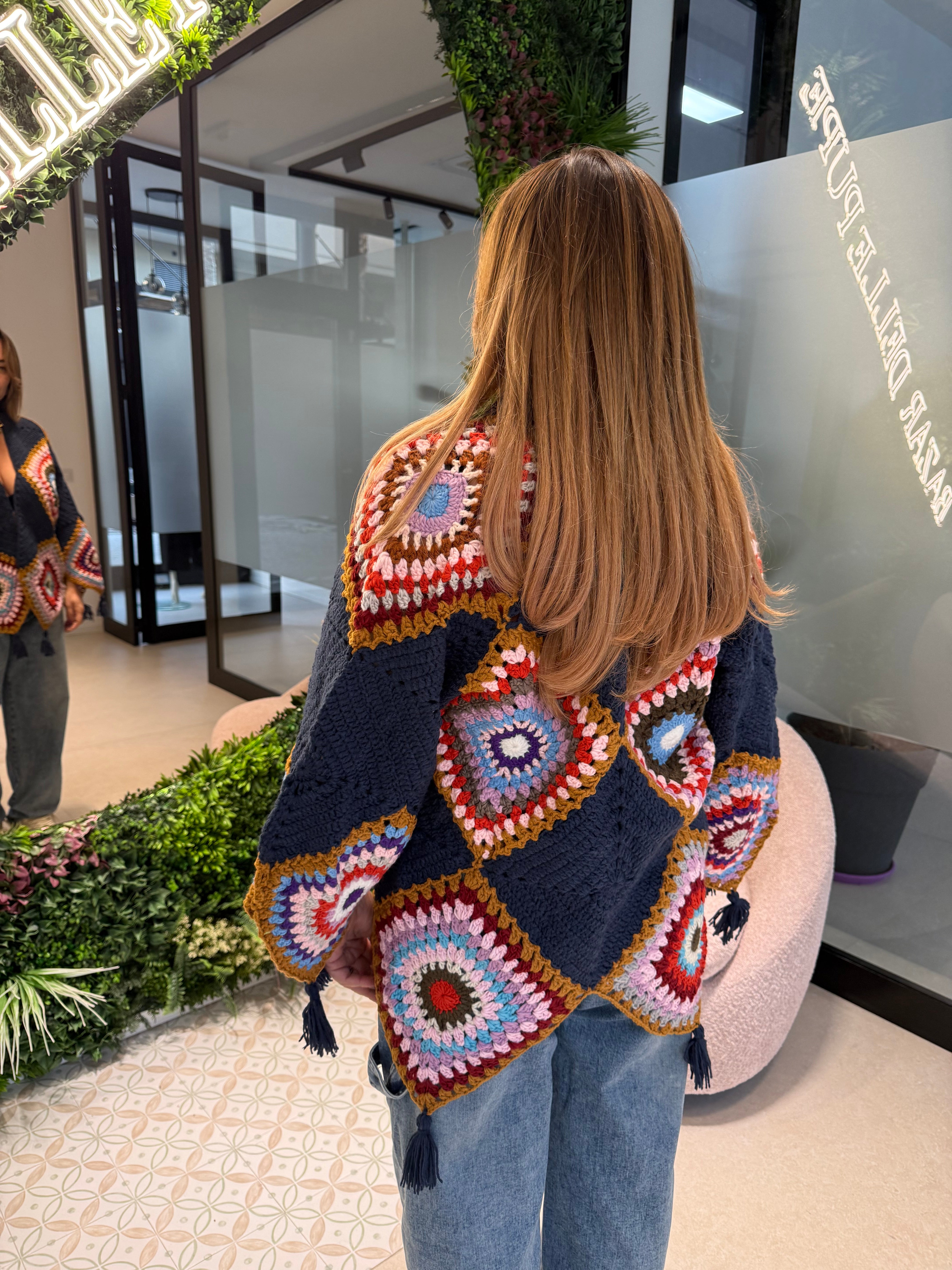 Cardigan crochet multicolor