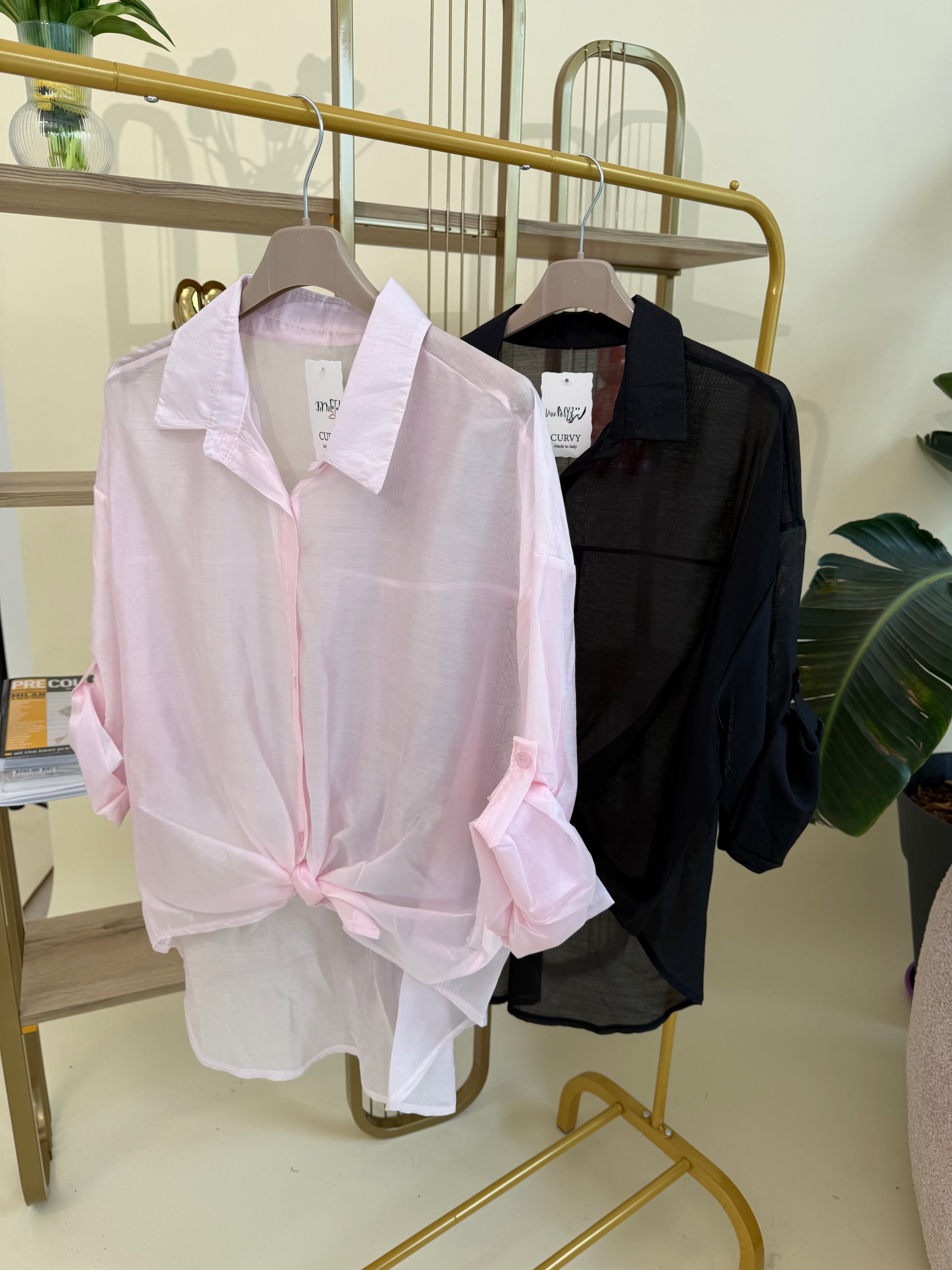 Camicia velata curvy