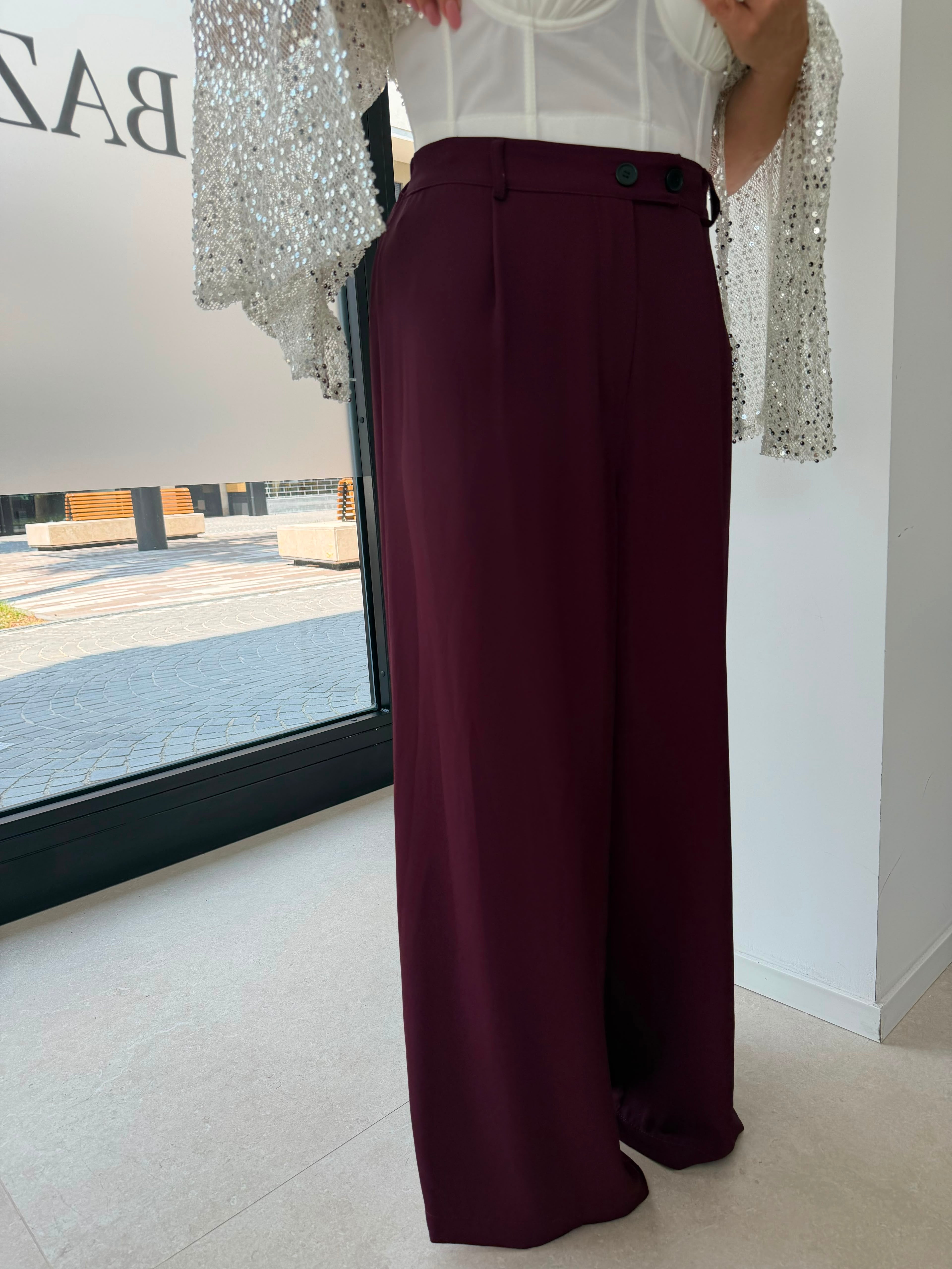 Pantalone palazzo curvy