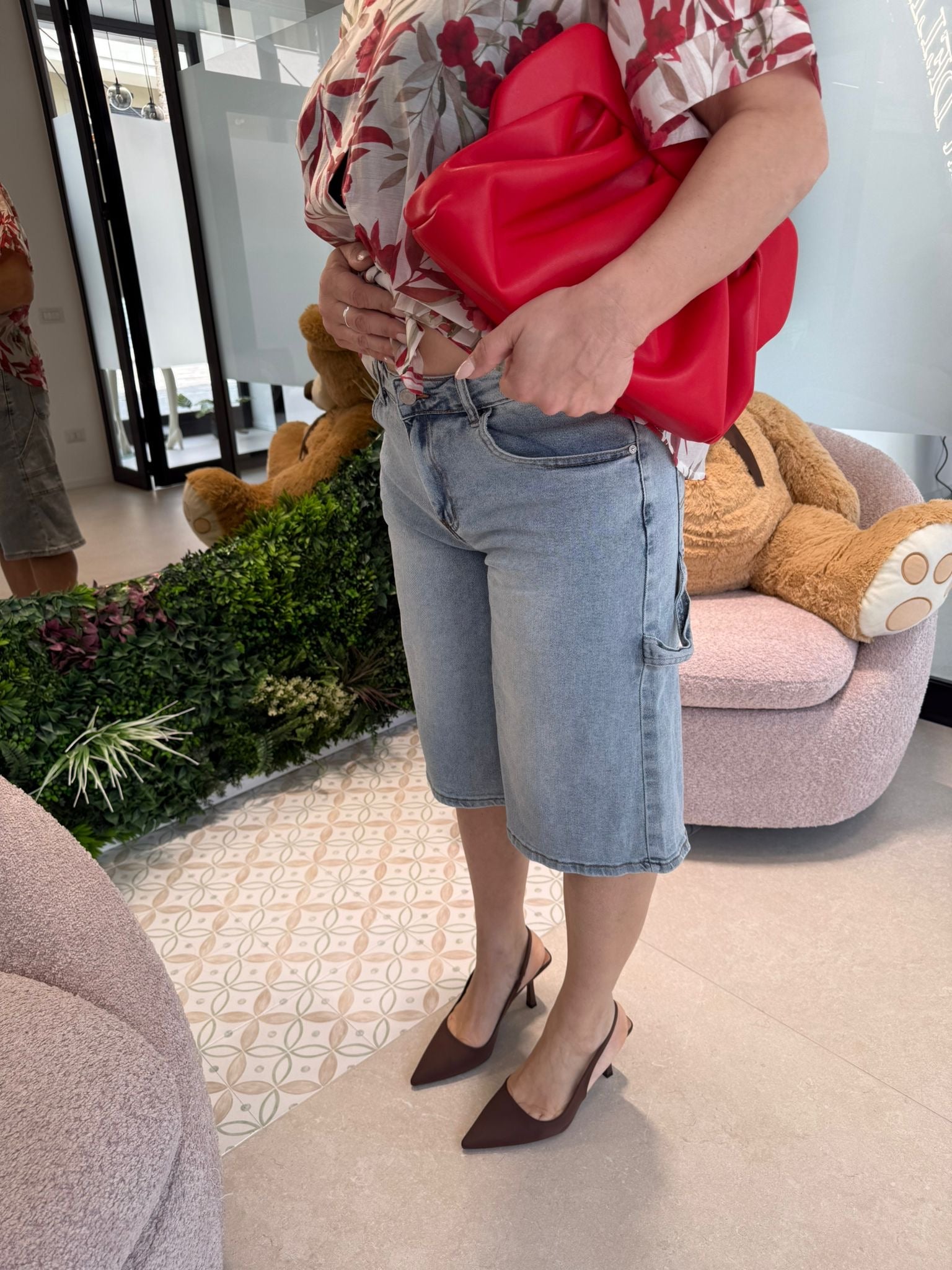 Bermuda ballon denim chiaro
