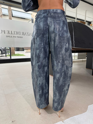 Cordset pitonato blu
