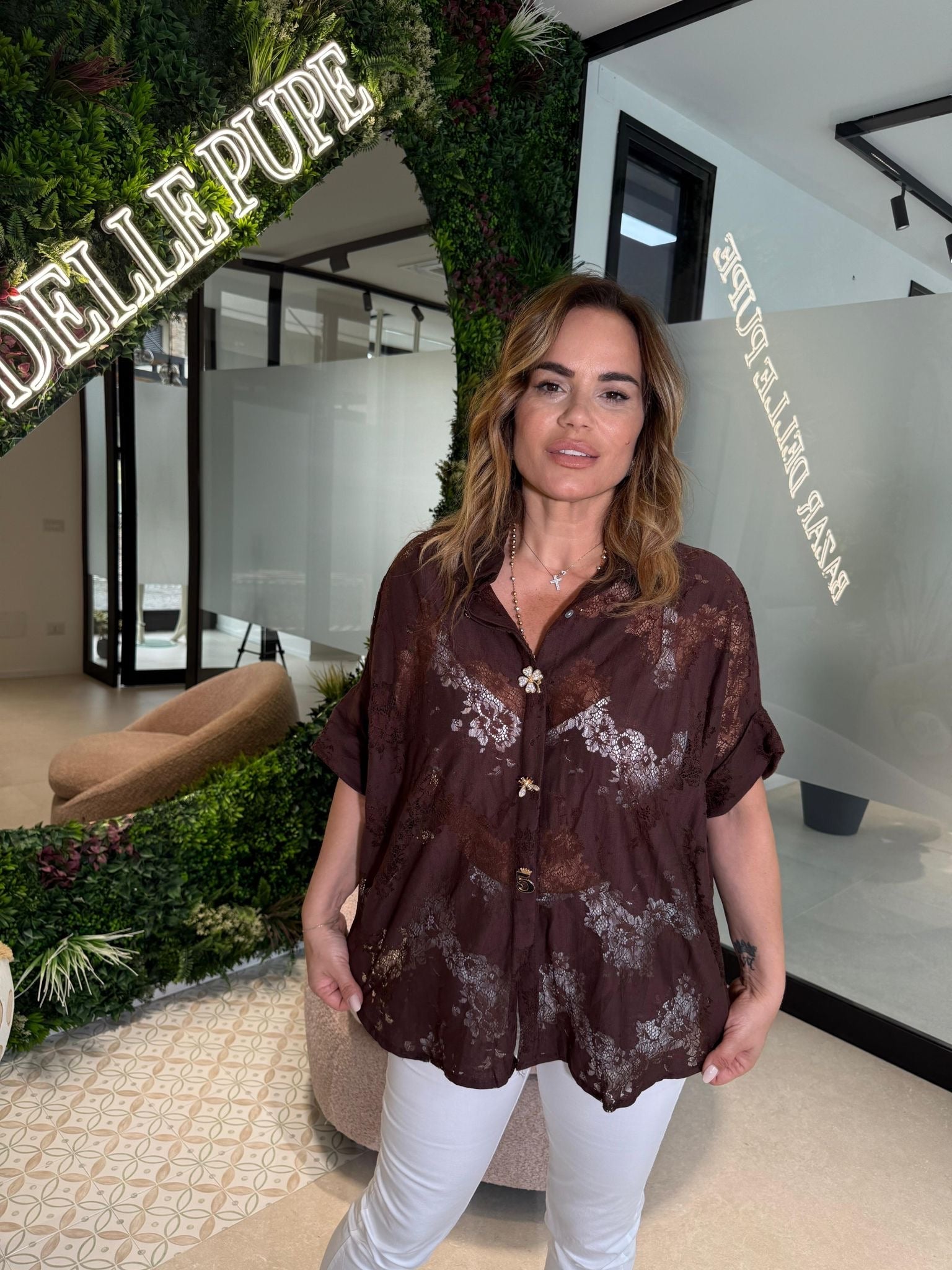 Camicia portafortuna merletto