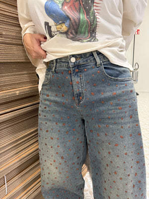 Jeans macchie glitter curvy
