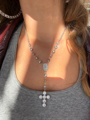 Collana rosario con croce