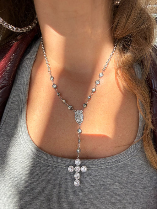 Collana rosario con croce
