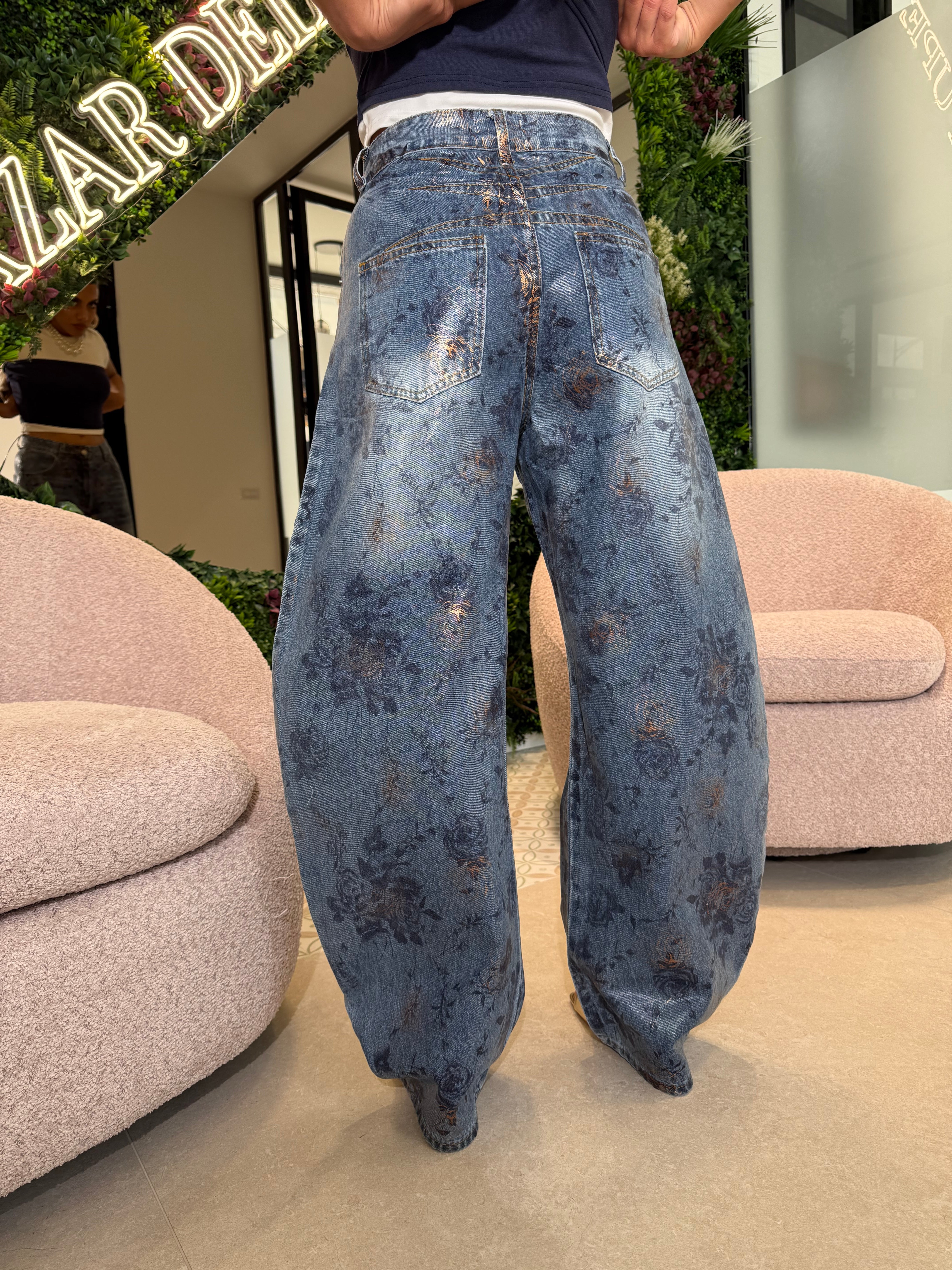 Jeans balloon rose