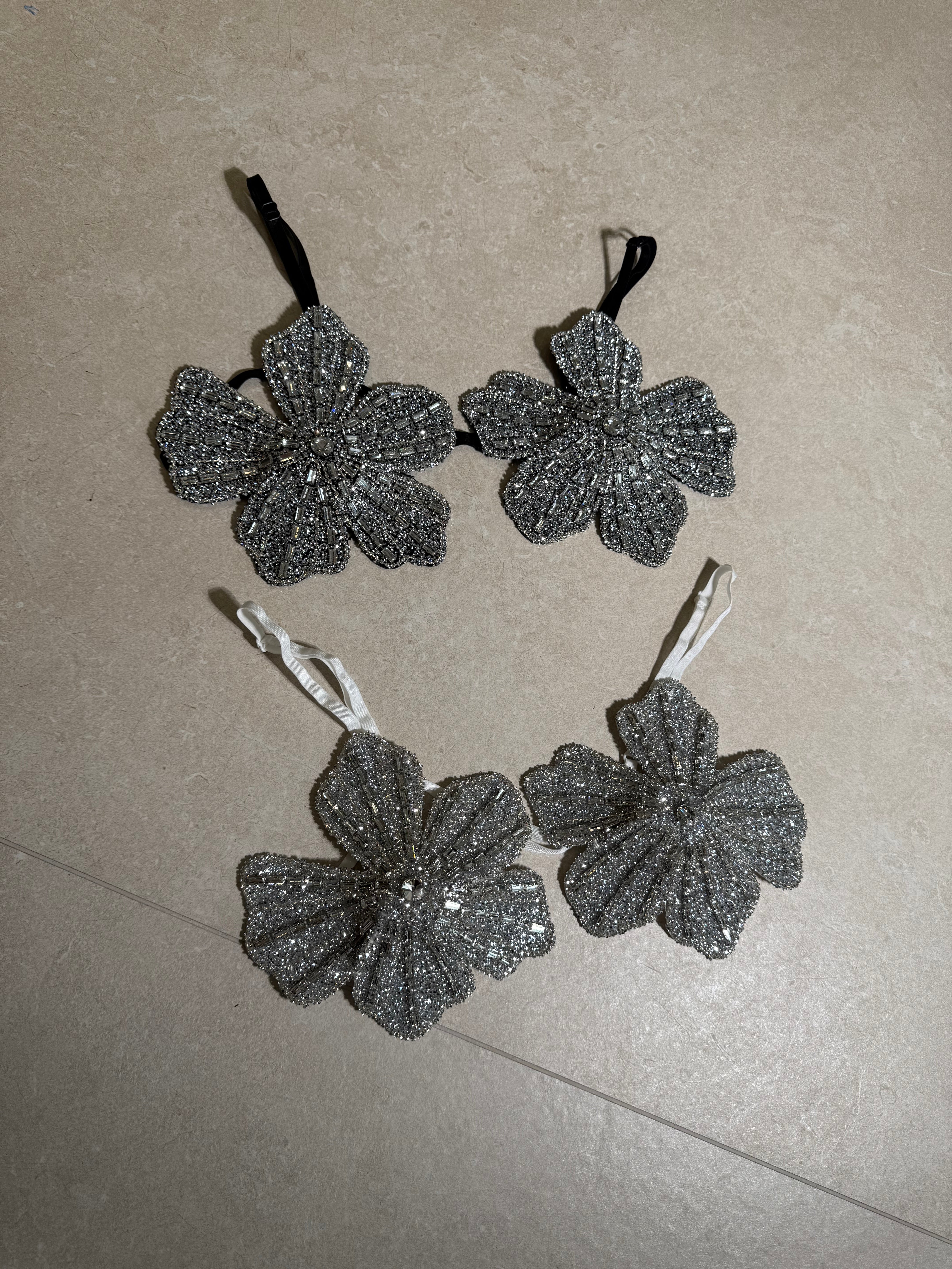 Top big fiore strass