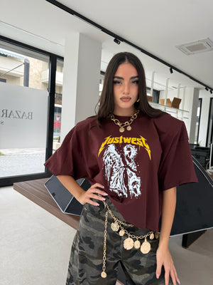 T-shirt crop Just