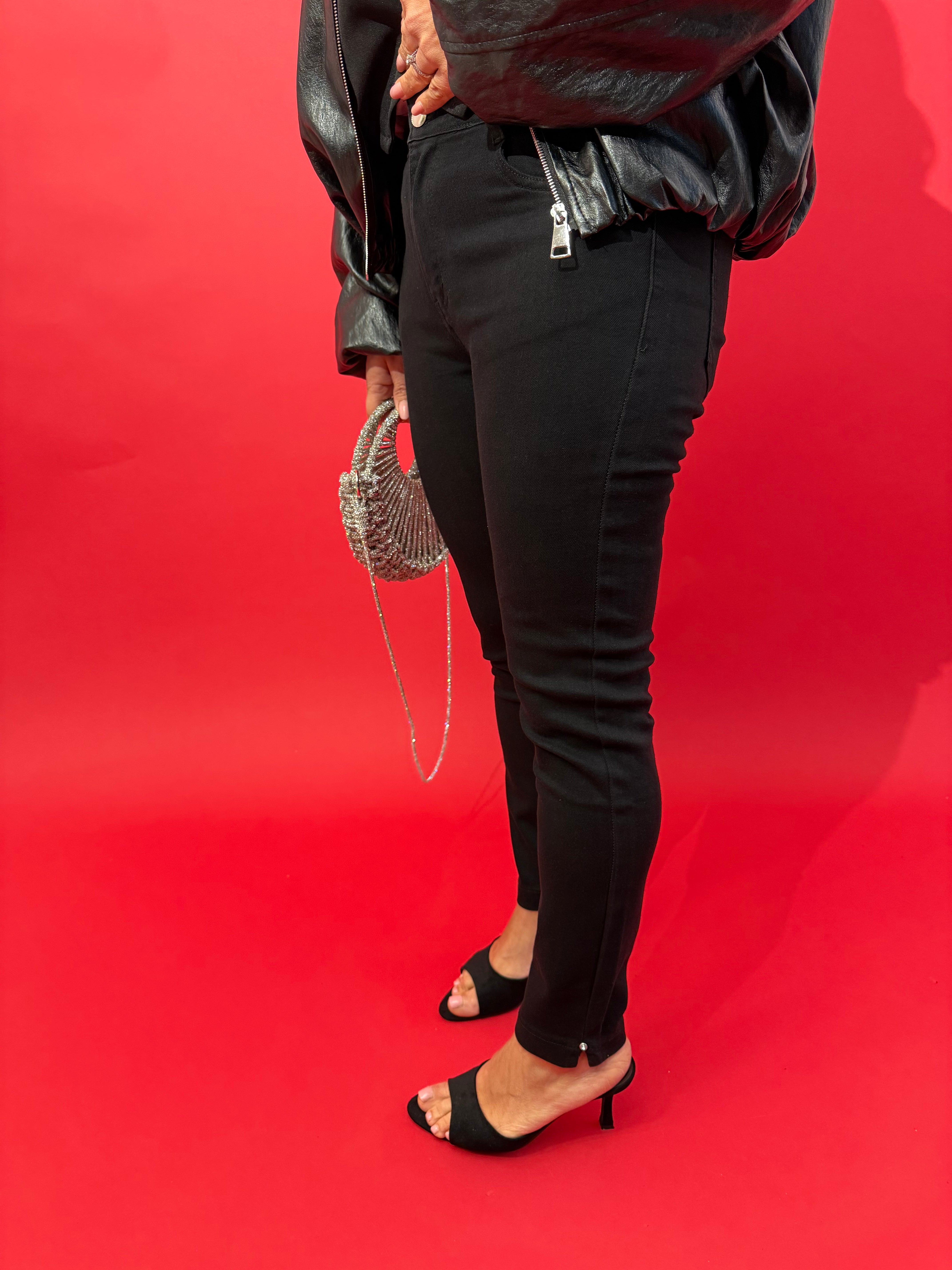 Jeans skinny nero curvy