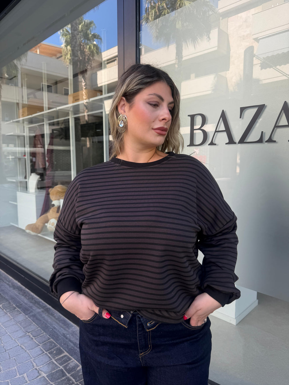 Felpa good vibes curvy