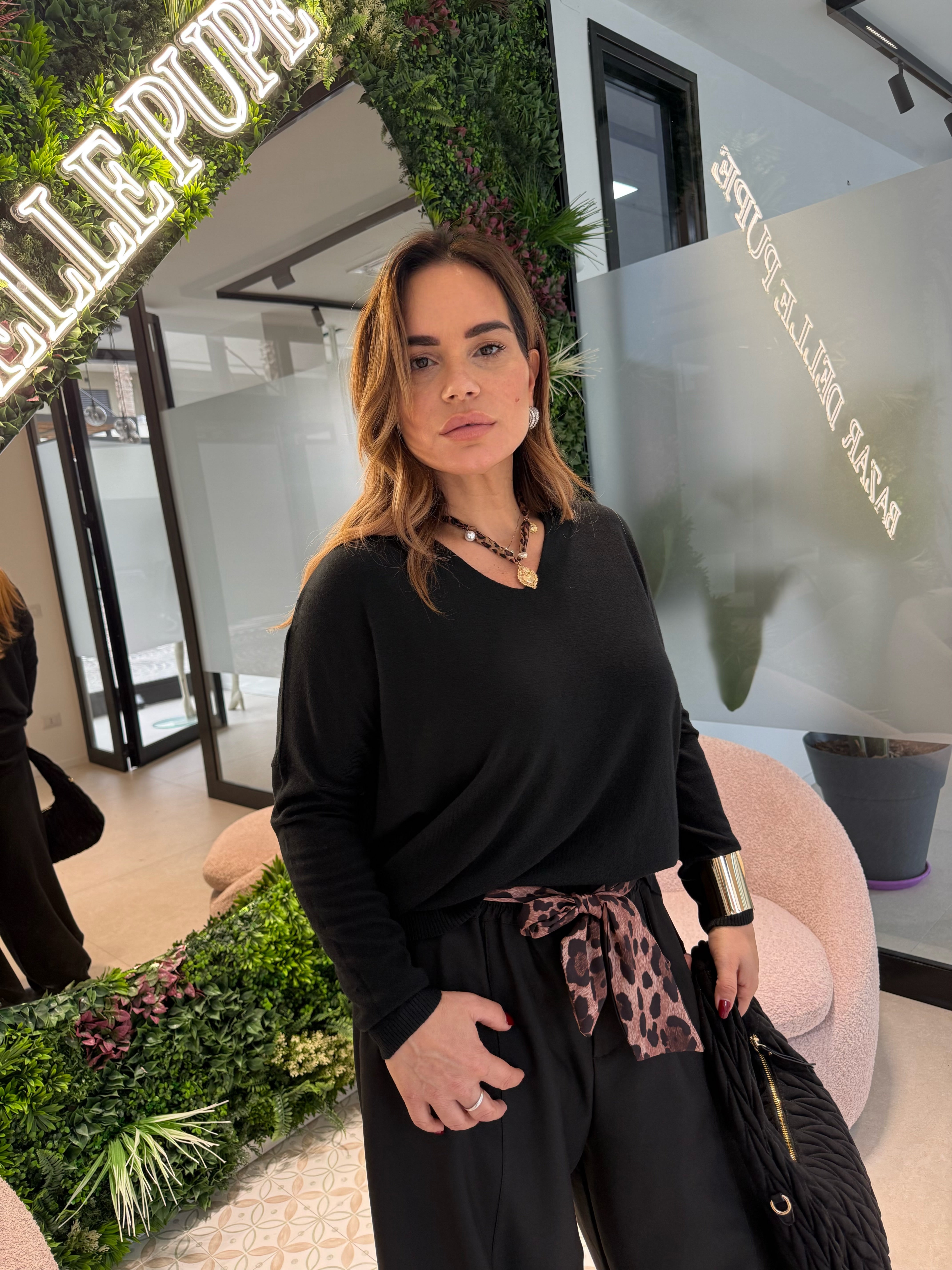 Maglia scollo a V curvy