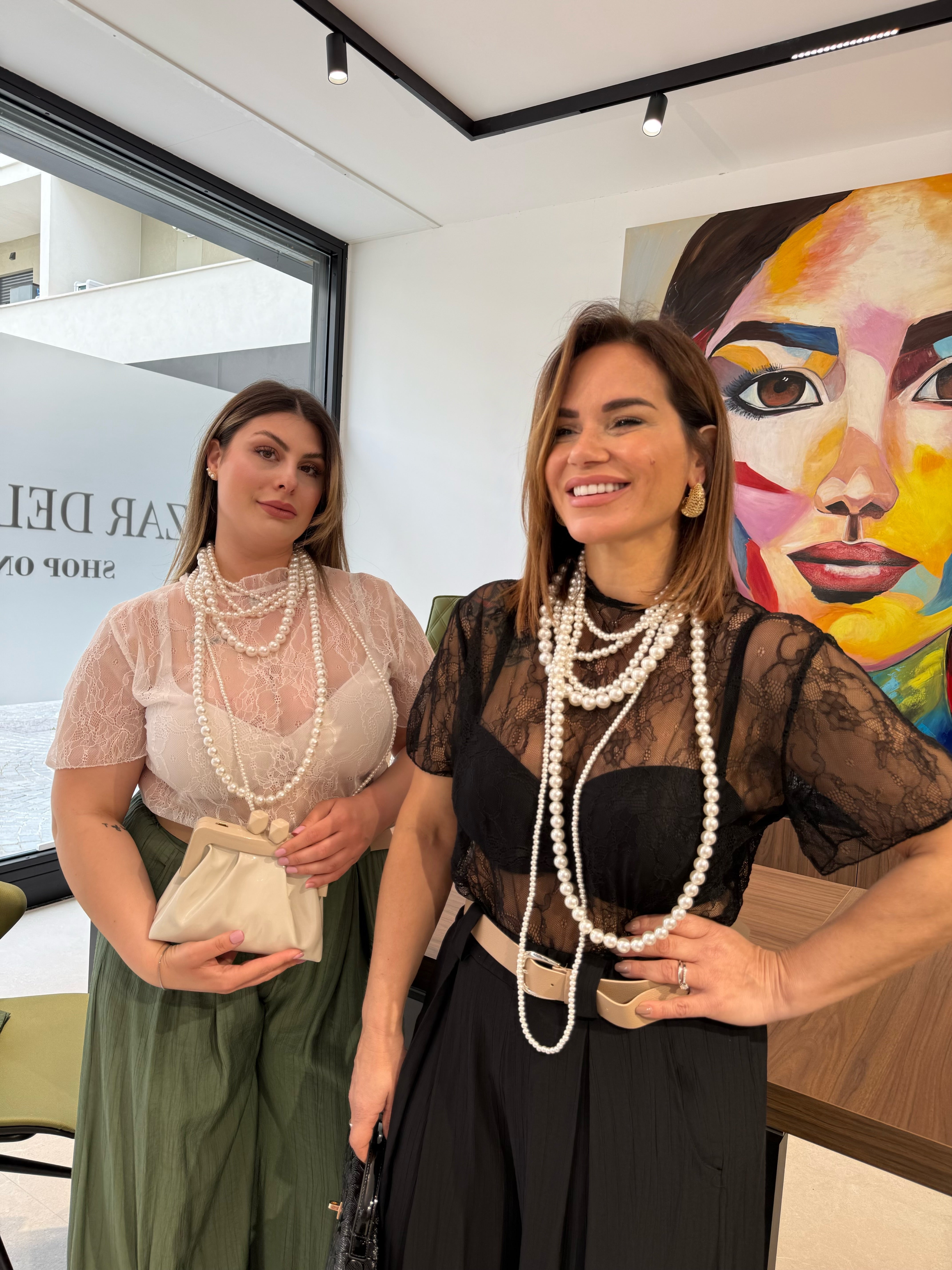 Maglia in pizzo curvy