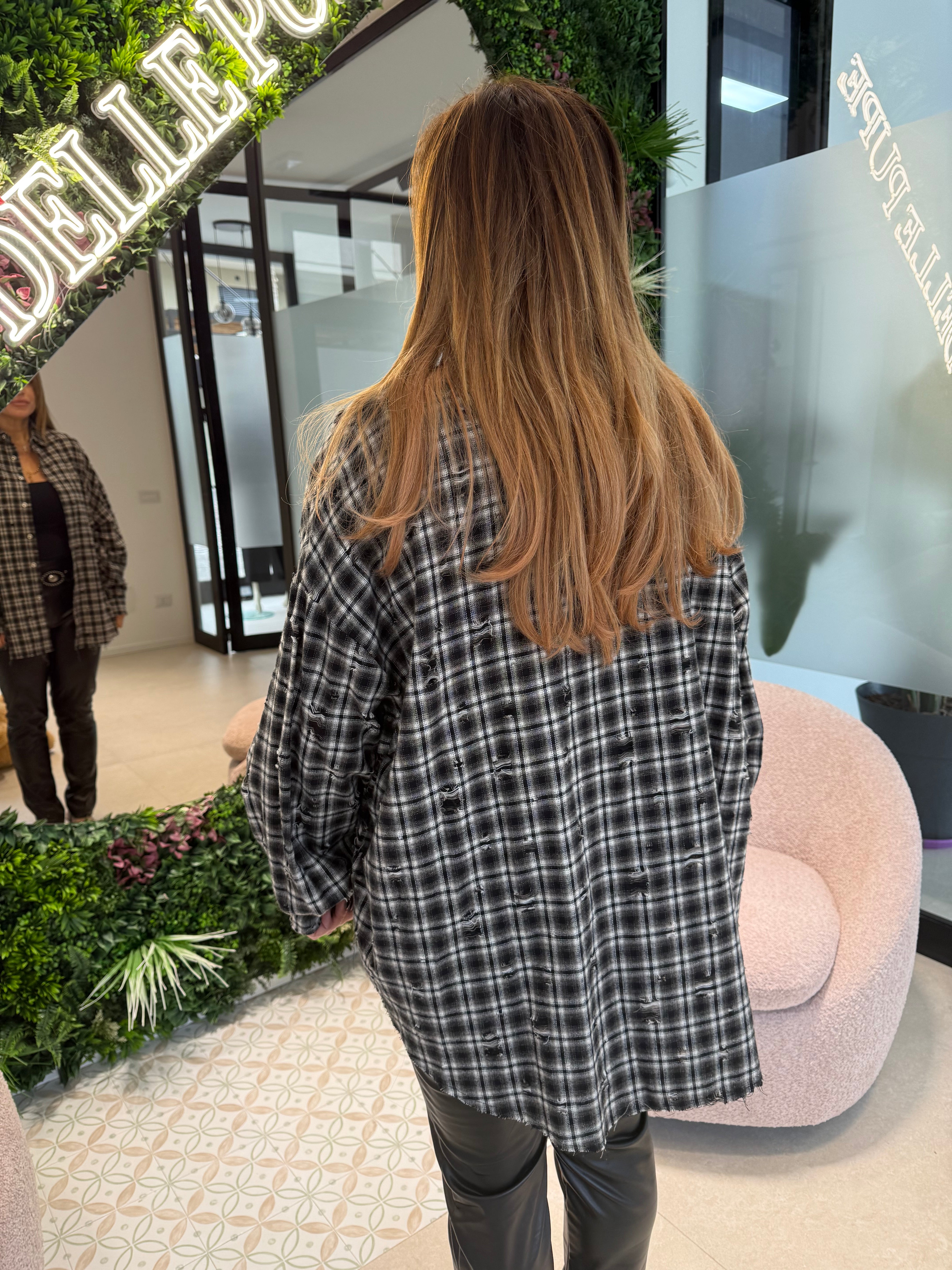 Camicia quadri con strappi