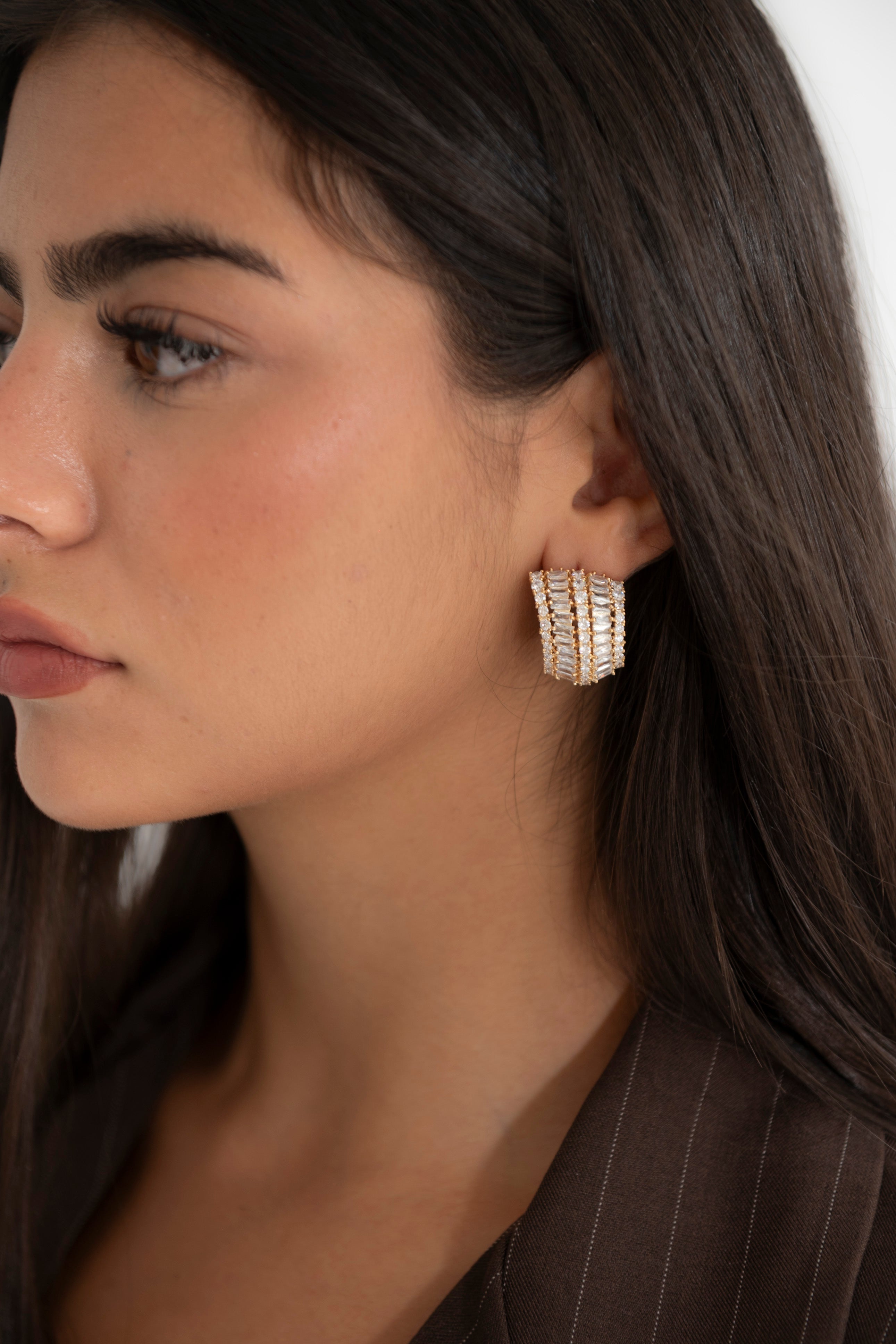 Orecchini cerchi strass