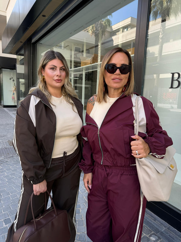 Cordset tuta strisce curvy