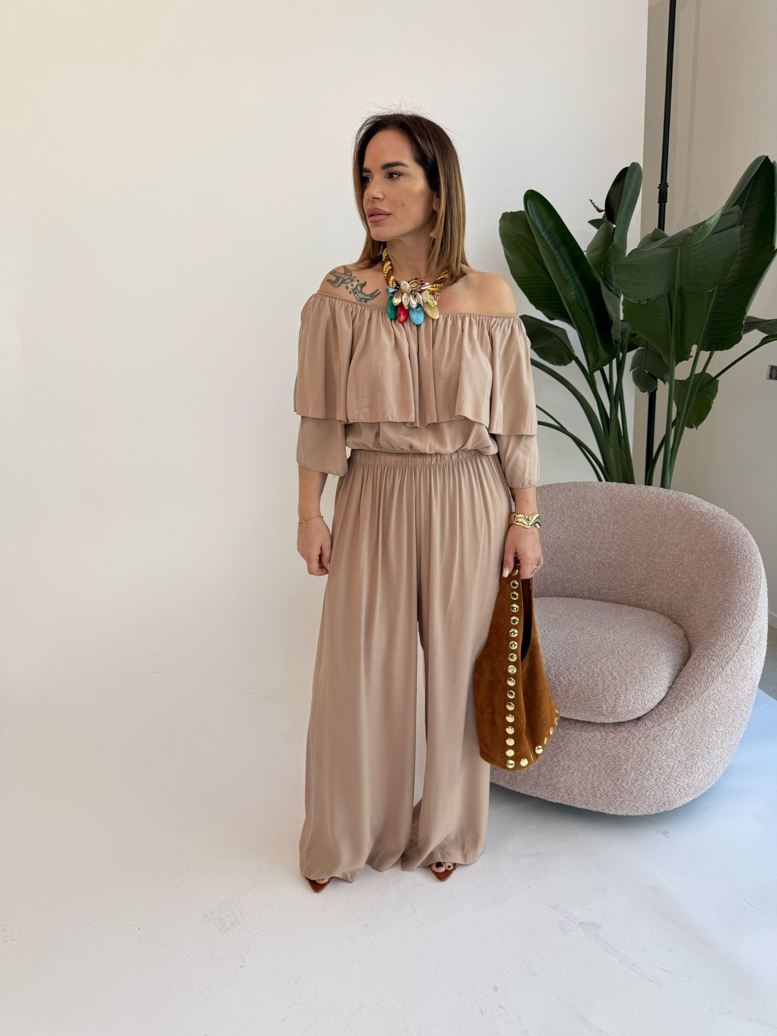 Cordset pantalone e top lino curvy