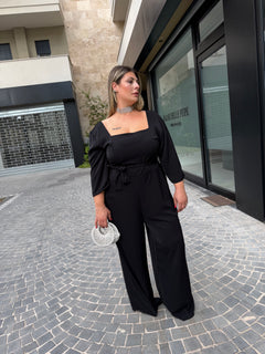 Tuta intera black curvy