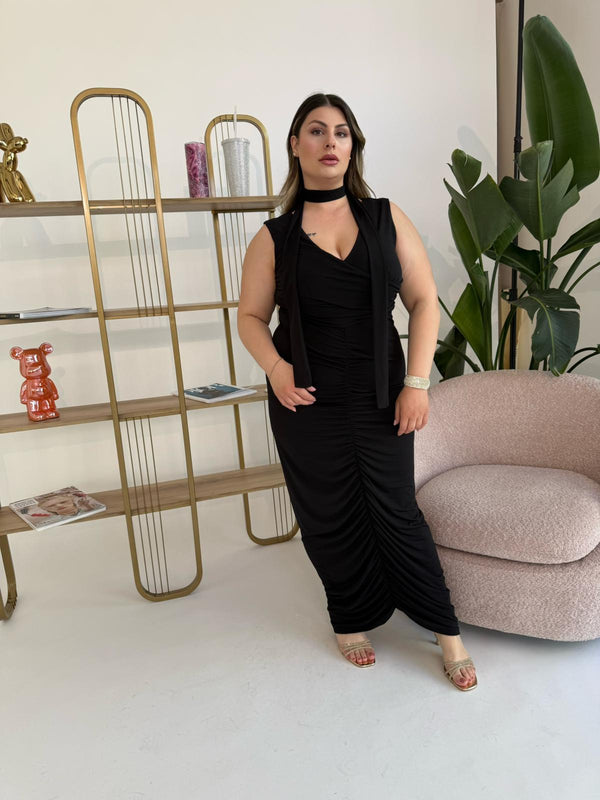 Abito con drappeggio curvy
