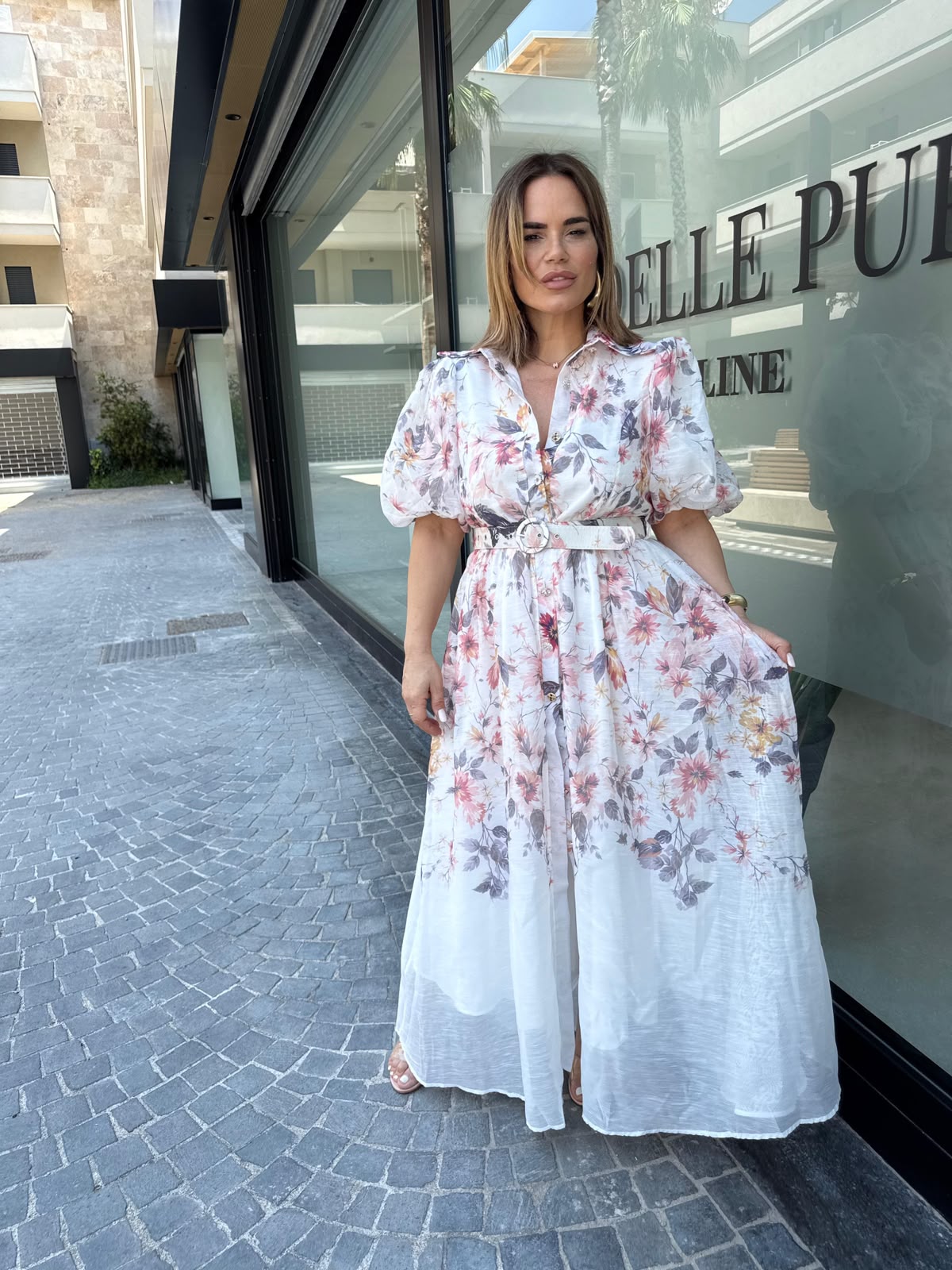 Abito camicia floreale