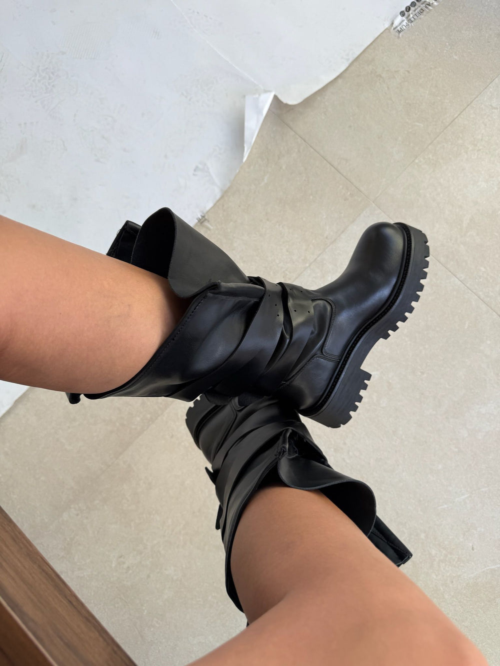 Stivali ecopelle morbidi black