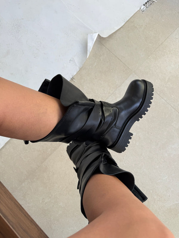 Stivali ecopelle morbidi black