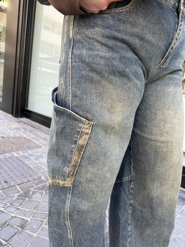 Jeans con dettagli mimetici curvy