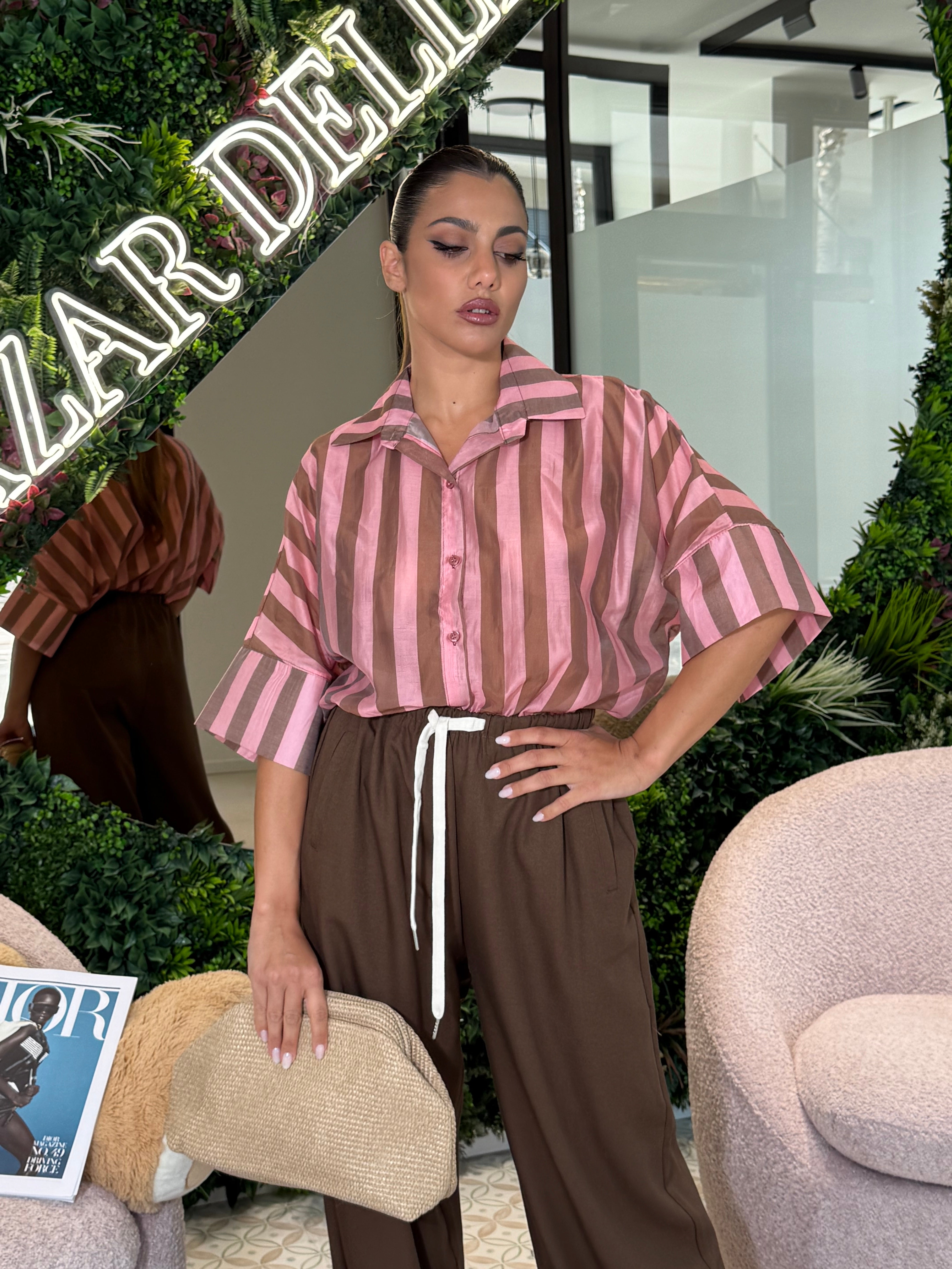 Camicia velata strisce