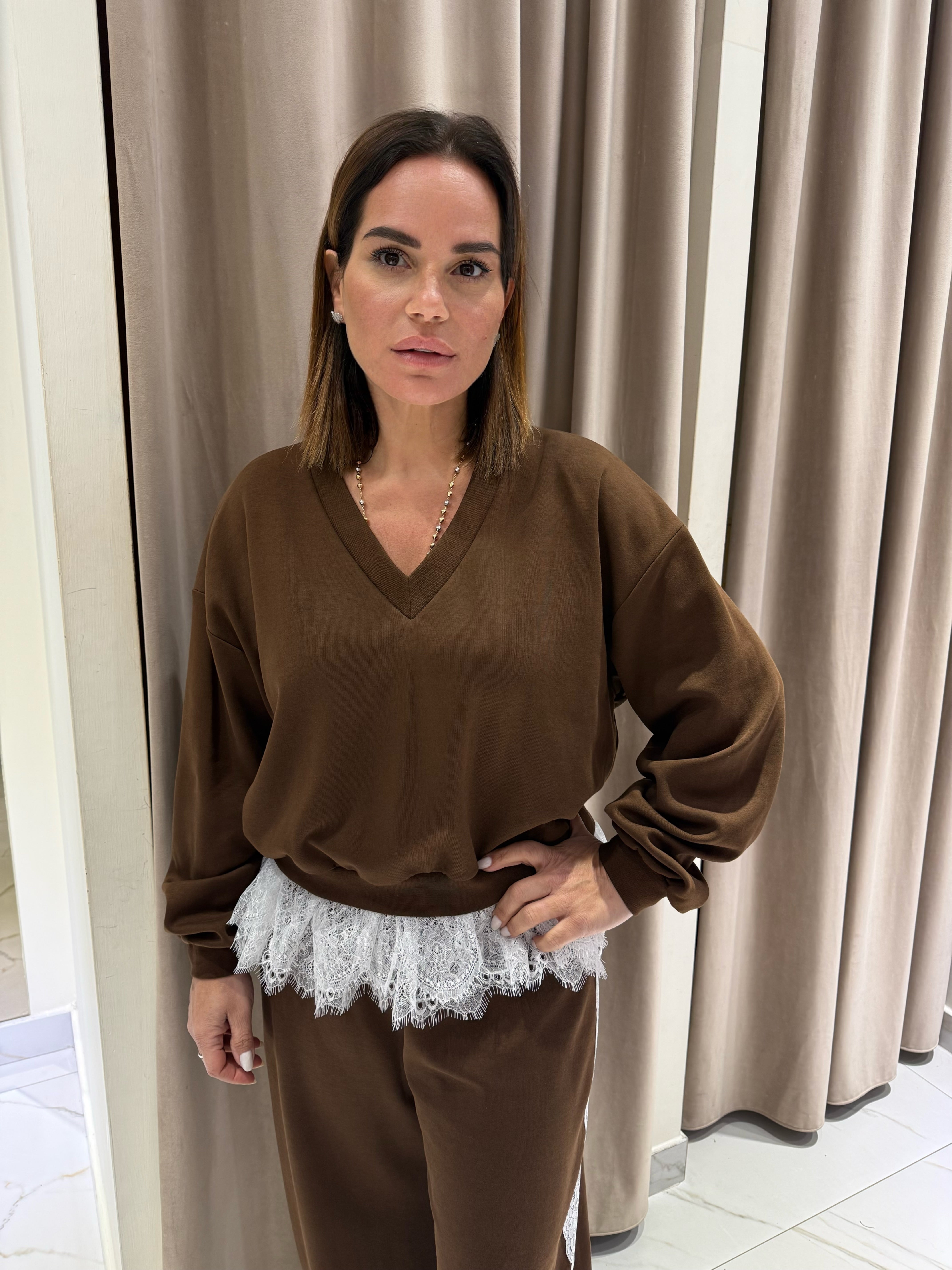 Cordset tuta in pizzo Lumina