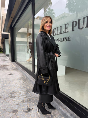Trench ecopelle curvy