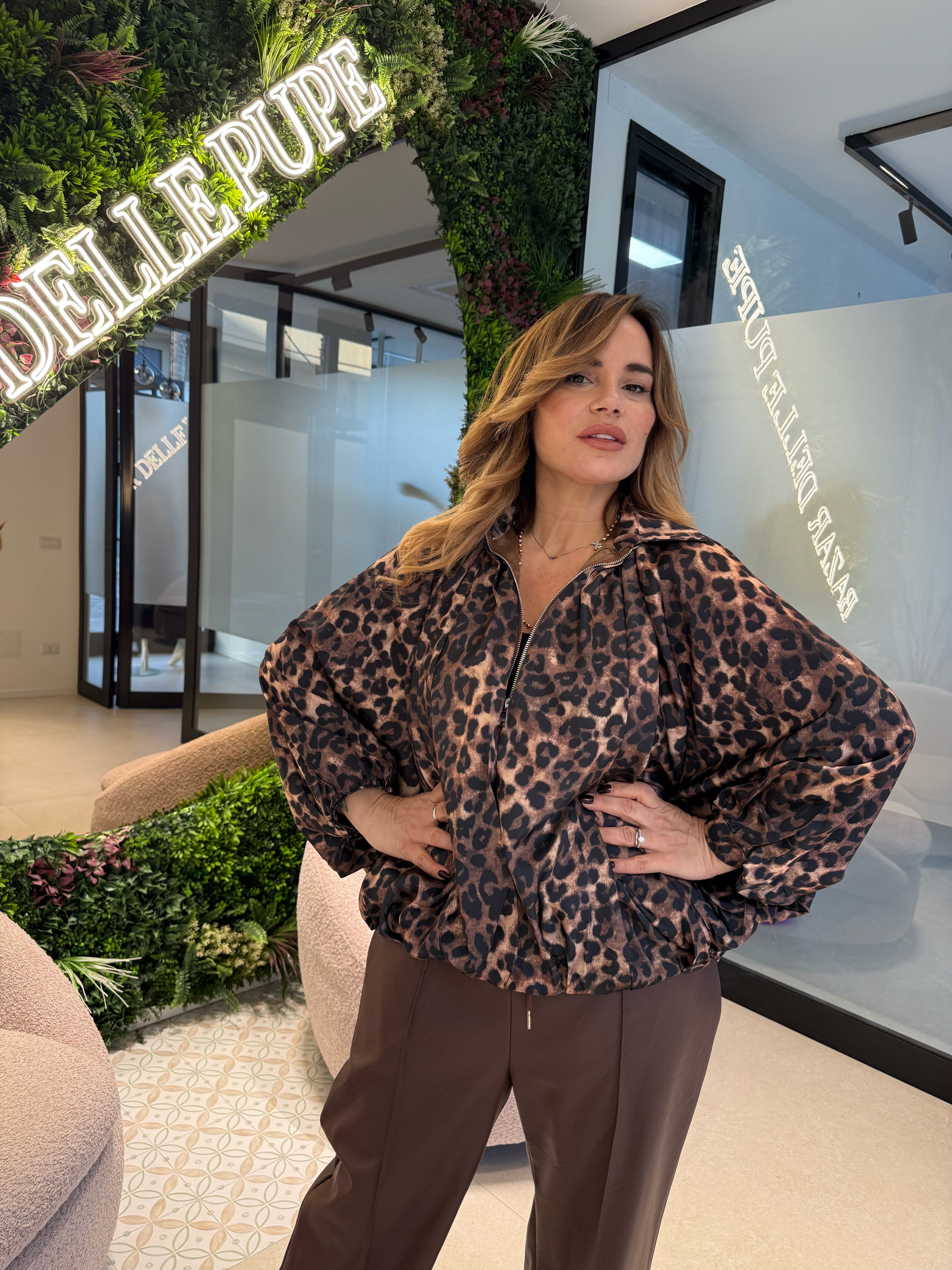 Giubbino camicia in raso