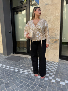 Jeans strass laterali curvy