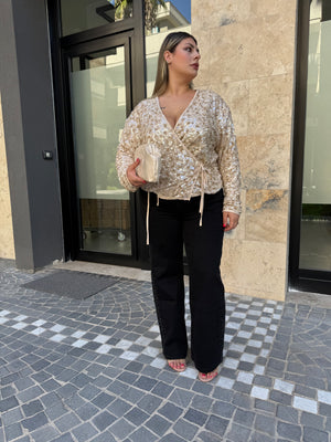 Jeans strass laterali curvy