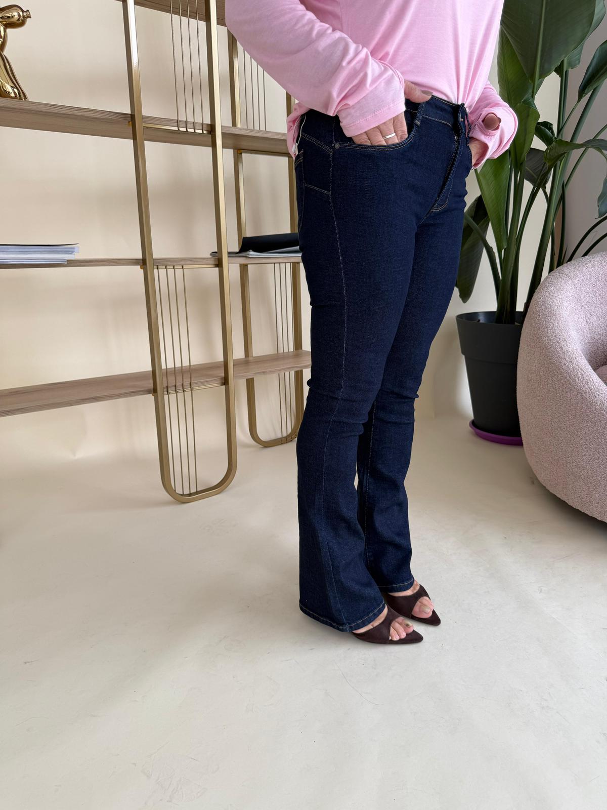 Jeans zampa push up curvy