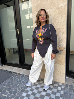 Pantalone ballon con pence
