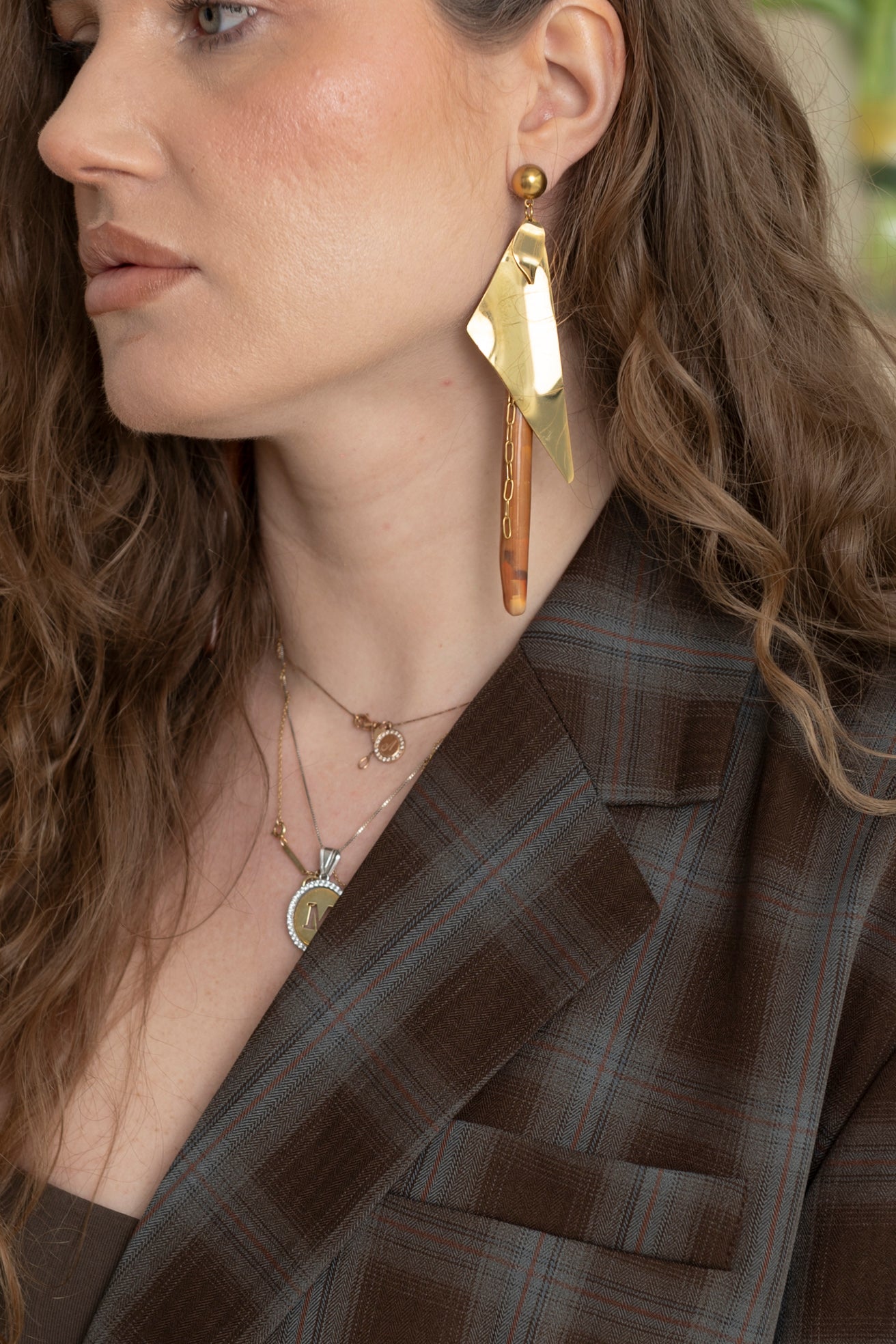 Orecchini pendenti triangolo