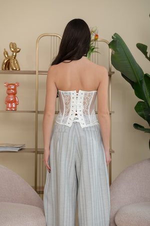 Corsetto stringhe white
