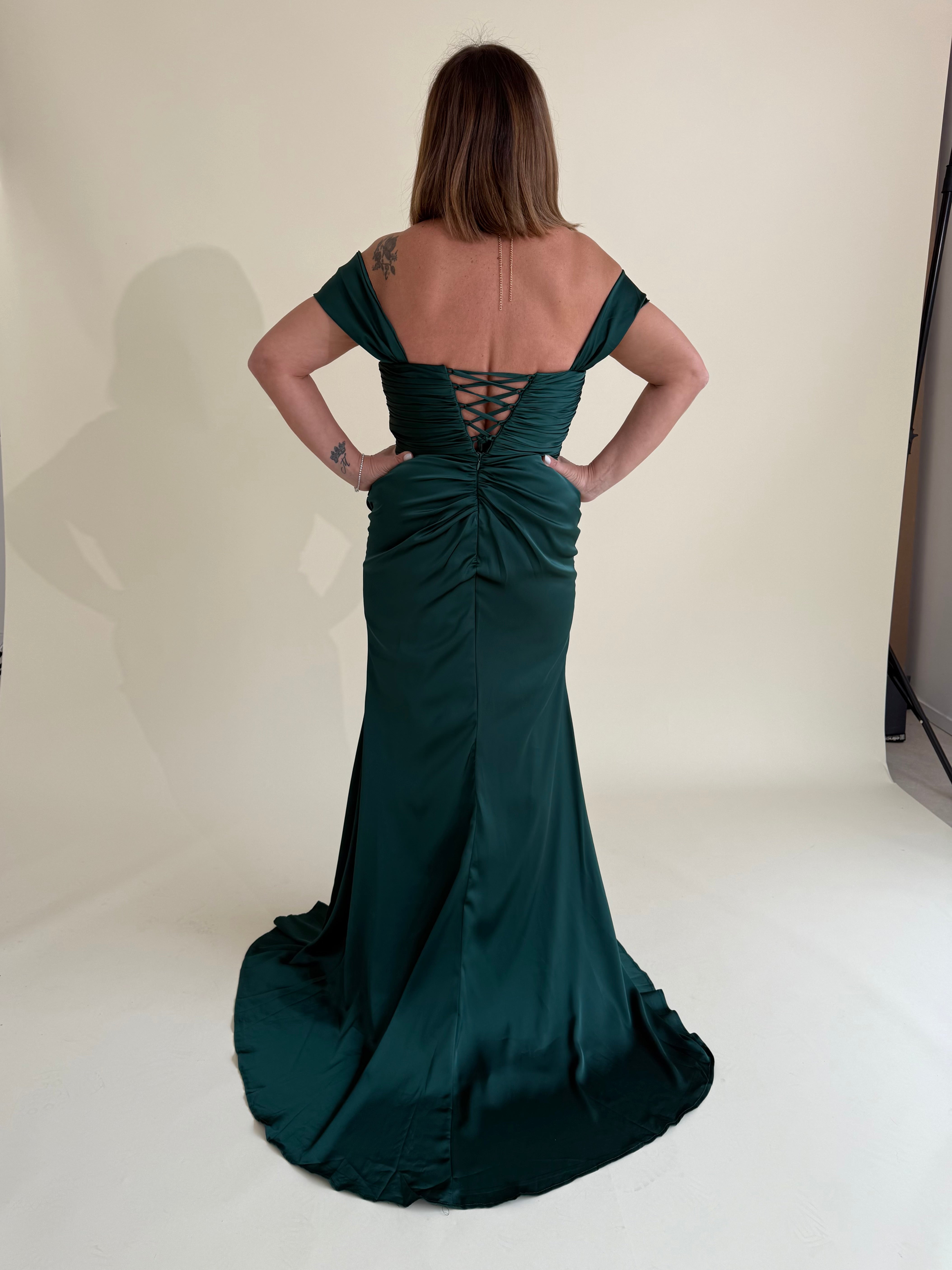 Abito da cerimonia sirena drappeggiato