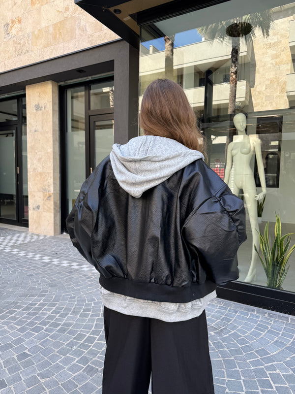 Bomber effetto felpa