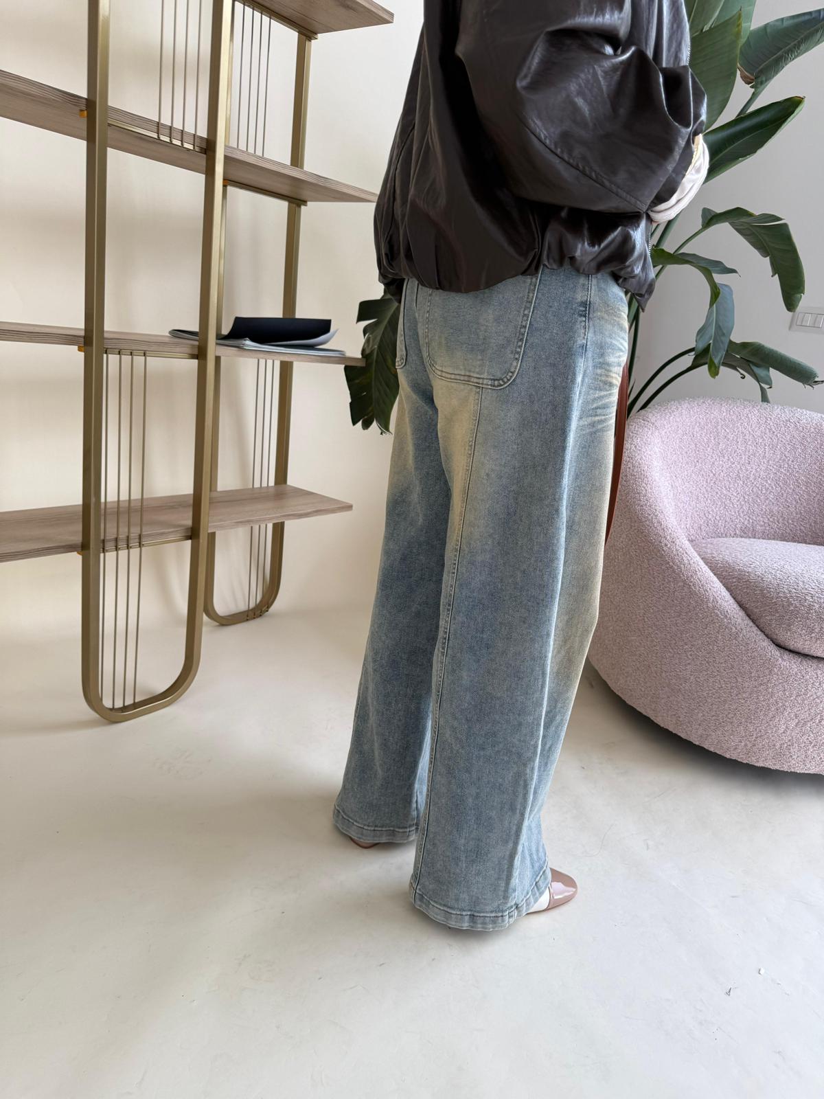 Jeans sfumato sabbiato curvy