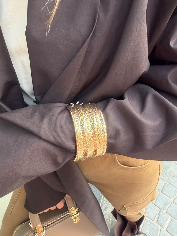 Bracciale rigido martellato