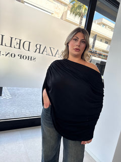 Maglia drappeggiata curvy
