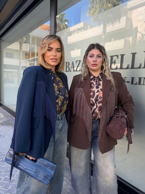 Giacca con frange curvy