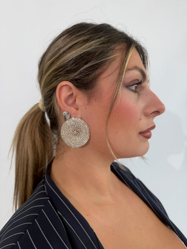 Orecchini bottone grande